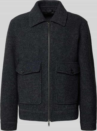 Selected Regular Fit Hemdjacke aus Woll-Mix in Dunkelgrau, Größe XXL