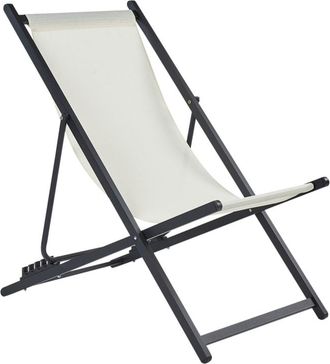 Beliani Hamaca plegable Metal Beige claro