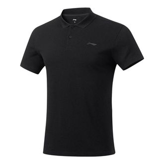 Li-Ning Logo Training Polo Shirt Black APLT029-1