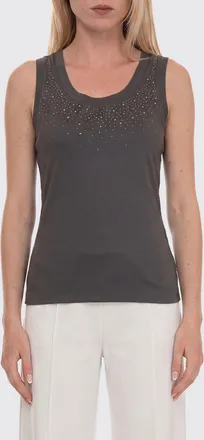 Emporio Armani Top in misto viscosa con strass