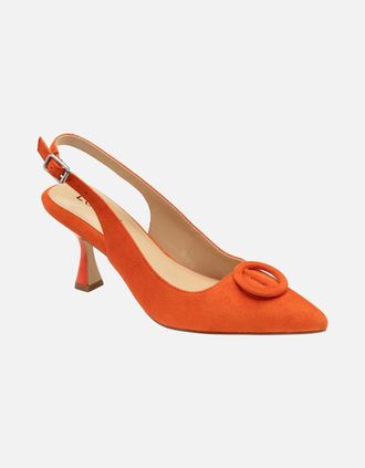 Lotus Womens Delfina Womens Slingback Court Shoes - Orange - Size: 7