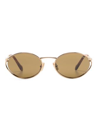 Miu Miu Eyewear Zonnebril met rond montuur - Goud