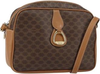 Celine Pre-owned Cross Body Bags, female, Brown, Size: ONE SIZE Pre-owned Canvas Cross Body Bag