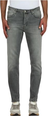 Haikure Slim Cropped Jeans - Heren - Slim Fit Jeans - Grijs - W31 - Katoen - Jeans