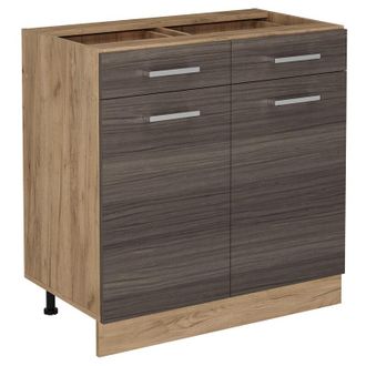 Vicco Mobiletto base per cucina R-Line, Grigio nobile, 80 cm senza piano di lavoro Vicco