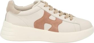 Hogan Rebel H562 Sneakers - Dames - Sneakers - Beige - 38 EU - Leer - Schoenen