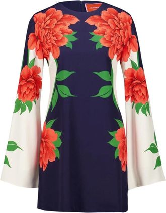 La DoubleJ Mini Supreme Swing Jurk - Dames - Korte kleedjes - Veelkleurig - L - Satijn - Kleedjes