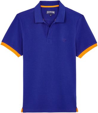 Vilebrequin Turtle-embroidered polo shirt - Blue
