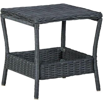 vidaXL Tavolo da Giardino Grigio Scuro 45x45x46,5 cm in Polyrattan - Vidaxl