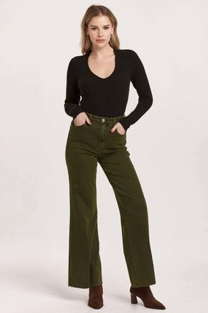 Dear John Denim Fiona Wide Leg Jeans In Pine