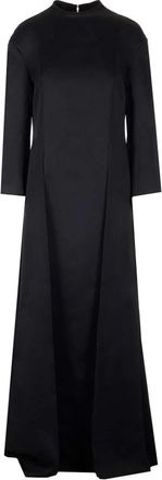 Khaite The Clete Long Dress - Dames - Maxi kleedjes - Zwart - 2XS - Chiffon - Kleedjes