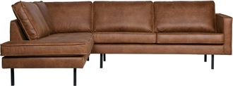 De Eekhoorn Design Ecksofa Roddie aus recyceltem Leder - Cognac