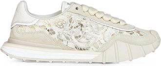 Dolce & Gabbana Lace-panelled Suede Sneakers