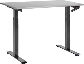 Beliani Manual Adjustable Standing Desk DESTINES Grey/ Black 120 cm 72 cm