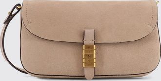 Pinko Borsa a spalla media Saddle Flat in suede Pinko