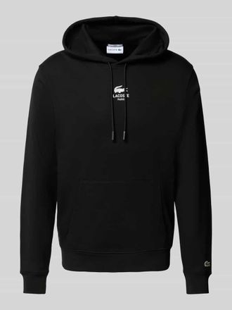 Lacoste Regular Fit Hoodie aus reiner Baumwolle in Black, Gr&ouml;&szlig;e M