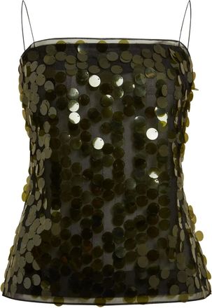 16Arlington Top Suero con paillettes - Verde