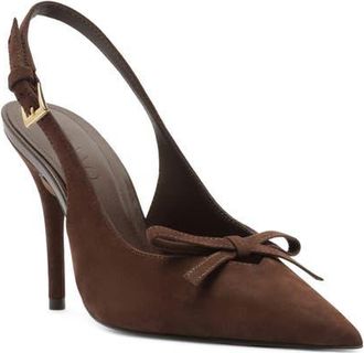 Arezzo Bowie Slingback Pointed Toe Pump in New Cocoa at Nordstrom, Size 9.5