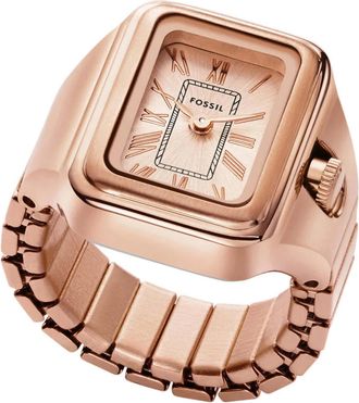 Fossil Womens Raquel Watch Ring Rose Gold Dial Watch
