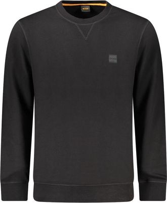 HUGO BOSS Mens Crew Neck Long Sleeve Sweatshirt - Black Cotton - Size X-Large