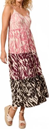 Tribal Tiered Multi Color Maxi Dress