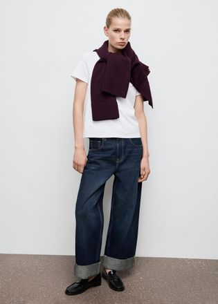 Mango Maglietta cotone maniche corte bianco - Donna - XXS - MANGO