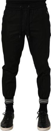 Dolce & Gabbana Mid Waist Jogger Trainingsbroeken - Heren - Sweatpants - Zwart - S - Katoen - Broeken