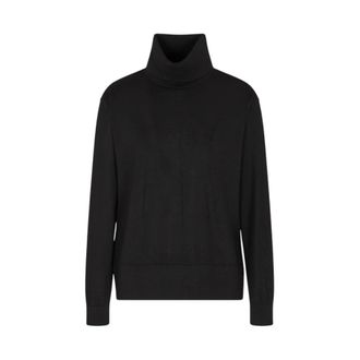 A|X Armani Exchange Turtleneck - Dames - Coltruien - Zwart - L - Wol - Truien & Vesten