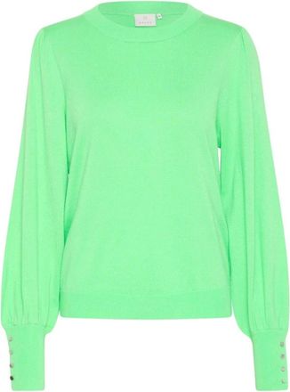 Kaffe KAlizza Pullover Girocollo - - Knitwear - Donna - Verde - M
