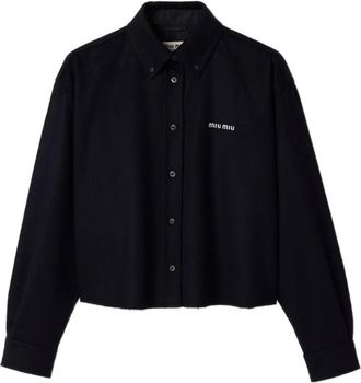 Miu Miu Camicia con ricamo - Blu