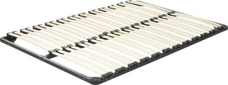 Beliani Somier De L&aacute;minas Independiente 180 X 200 Cm Estructura De Metal 48 Listones De Madera Combourg