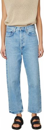 A Gold E 90s Crop Mid Rise Loose Straight Jeans In Passenger