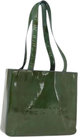 Chanel Pre-owned Tote Bags, female, Green, Size: ONE SIZE Pre-owned Tote Bag Patent Leather