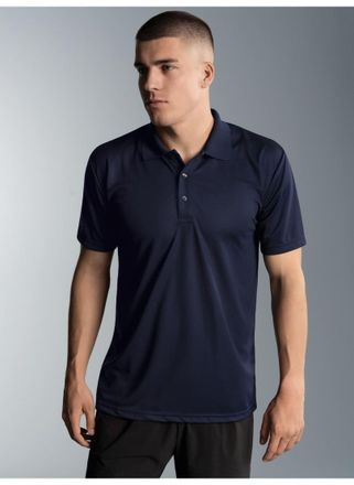 Trigema Poloshirt TRIGEMA TRIGEMA Klassisches Poloshirt COOLMAX, Herren, Gr. 4XL, blau (navy), Trikot, 100% Polyester (recycelt), lang, ohne Ausschnitt, Shirt