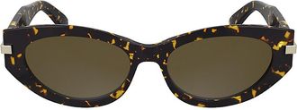 Calvin Klein Womens Acetate Cat Eye Sunglasses - Brown