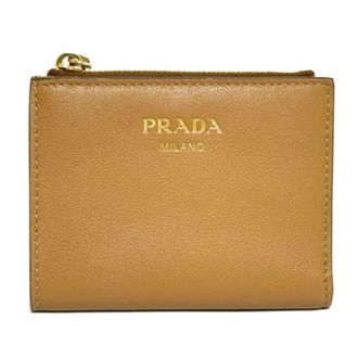 Prada Vintage, unisex, Bruin, ONE Size, Leer, Pre-owned Leren Portemonnee