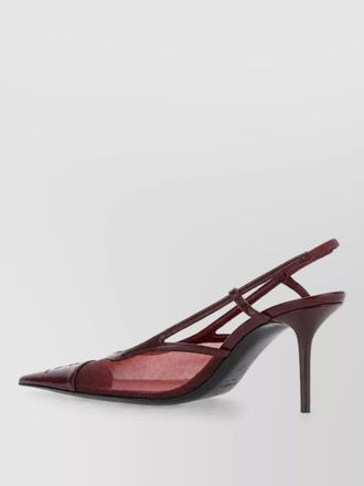 Saint Laurent mesh slingback pumps