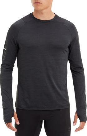 ENERGETICS Langarmshirt ENERGETICS He.-Langarmshirt Ailo LS M, Herren, Gr. XXL, melange, schwarz, schwarz, Single Jersey, Obermaterial: 88% Polyester, 12% Elasth