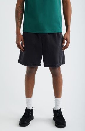 Obey Easy Pull-On Denim Shorts in Washed Black at Nordstrom, Size Xx-Large
