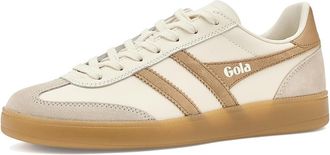 Gola Viper Leather Womens Shoes White/Bone/Light Caramel/Gum : 11 B - Medium