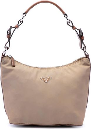 Prada Pre-owned Prada Saffiano Trimmed Tessuto Shoulder Bag Ladies LE8ED88O5O1S99A8