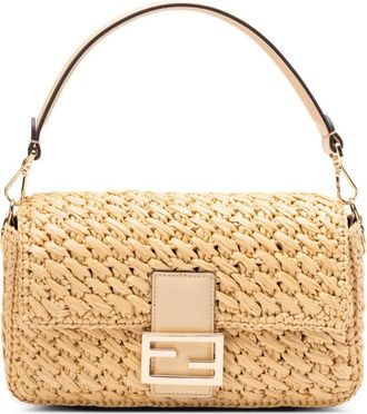 Fendi Borsa a tracolla Baguette intrecciata - Toni neutri