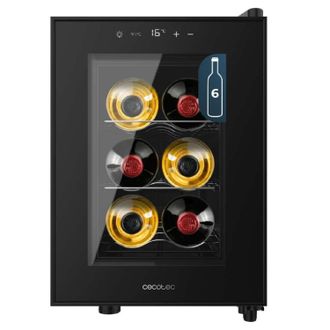 Cecotec Cecotec Vinoteca Bolero Grandsommelier 600 Coolcrystal E, Capacidad 6 Botellas, Estantes Met&aacute;licos, Control T&aacute;ctil