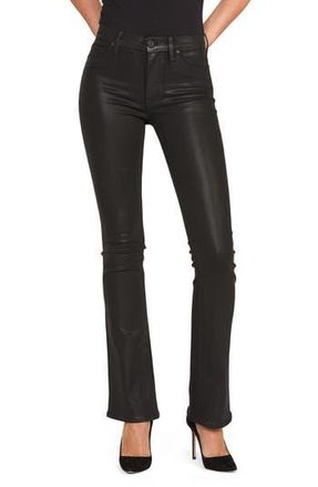 Hudson Barbara Coated High Waist Bootcut Jeans in Noir Coate at Nordstrom Rack, Size 32