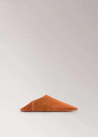 Mango Zoccoli pelle dettaglio cucitura arancione - Donna - 36 - MANGO