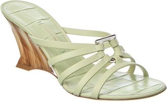 Ferragamo Ferragamo Anemone Leather Wedge Sandal