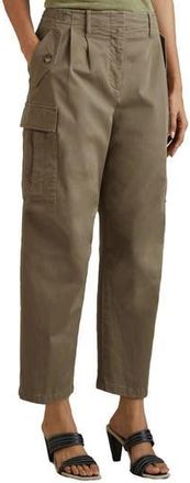 Reiss Indie Stretch Twill Ankle Cargo Pants in Khaki at Nordstrom Rack, Size 6 Us / 10 Uk