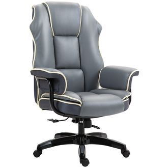 Vinsetto High Back Office Chair With Height Adjustable - Reclining - Grey | TJ Hughes