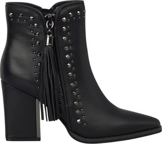 Alma En Pena Kwast hak enkellaars - Dames - Cowboylaarzen - Zwart - 37 EU - Schoenen