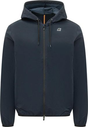 K-Way Dark Blue Solid Hood Jacket